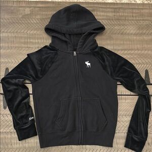 Abercrombie & Fitch Black Zip-Up Hoodie Sweatshirt